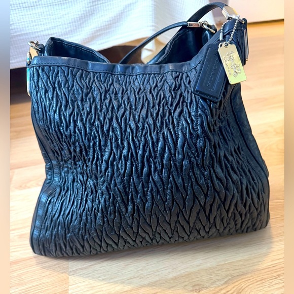 COACH Madison Phoebe Bag in Twisted Black Leather Creed: 25260 - Picture 1 of 9